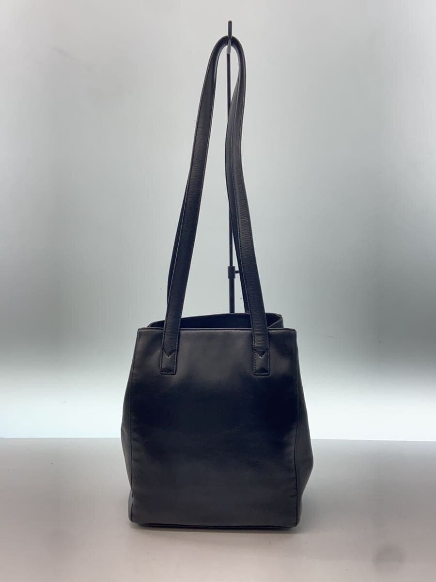 Christian Dior Tote Bag Leather BLK 3