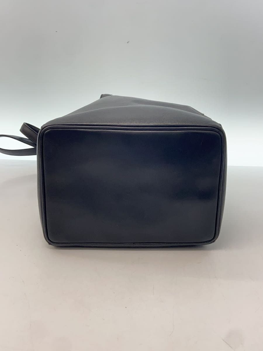 Christian Dior Tote Bag Leather BLK 4