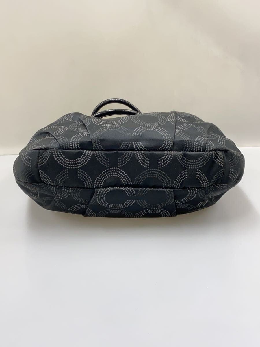 COACH shoulder bag -- BLK all-over pattern F15939 fraying present 4