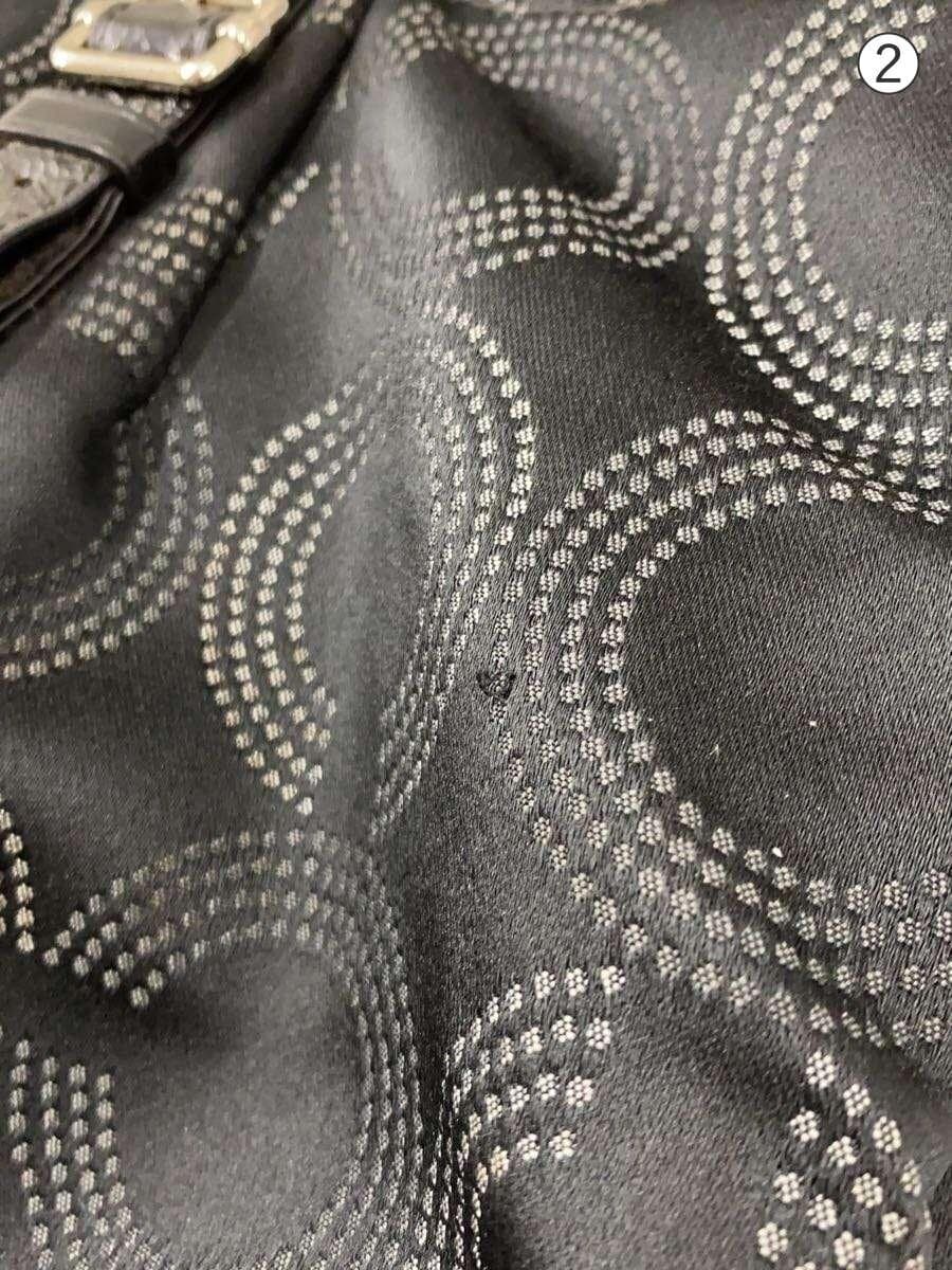 COACH shoulder bag -- BLK all-over pattern F15939 fraying present 8