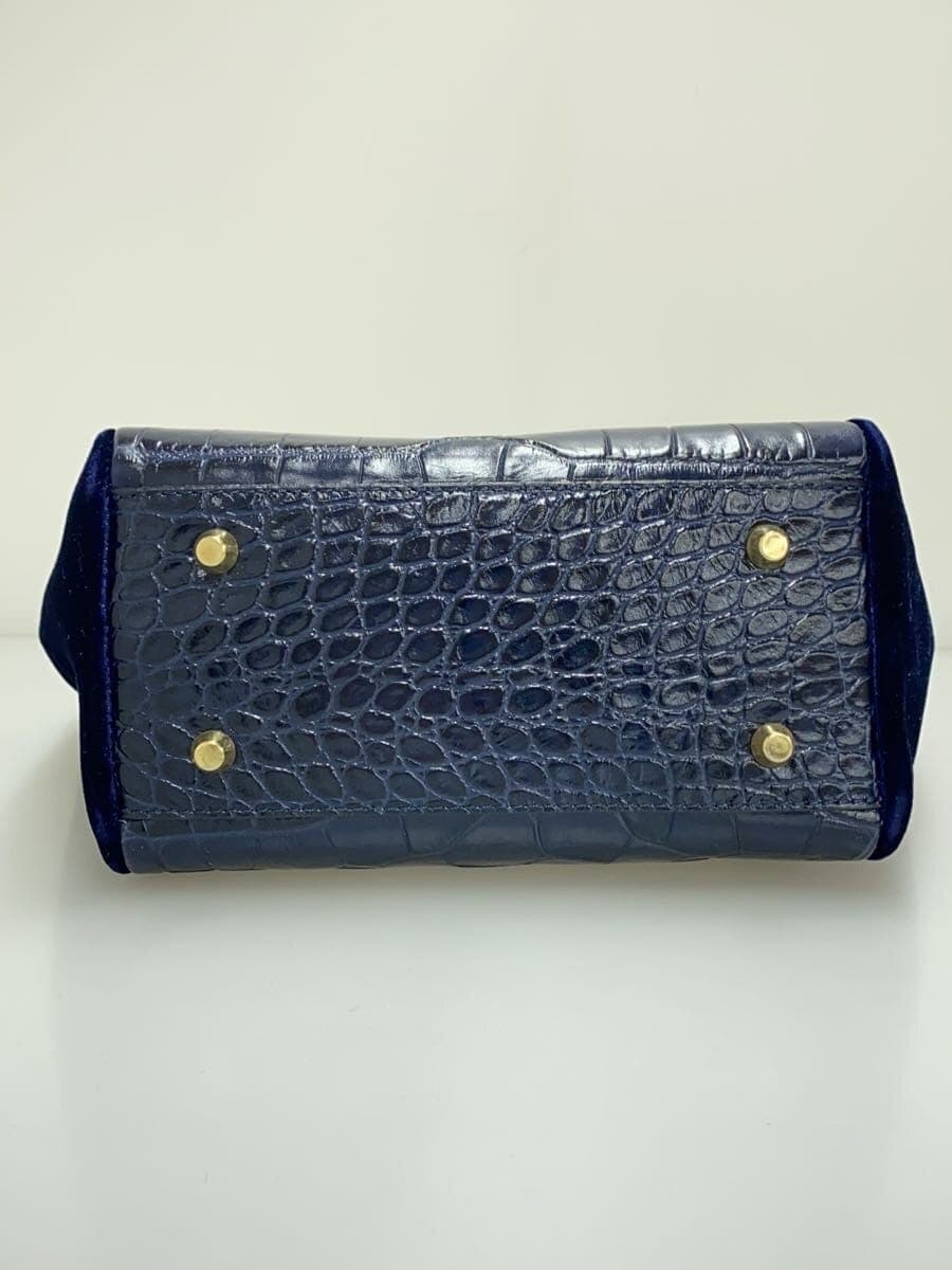 CHRISTIAN VILLA Handbag Velvet NVY 4