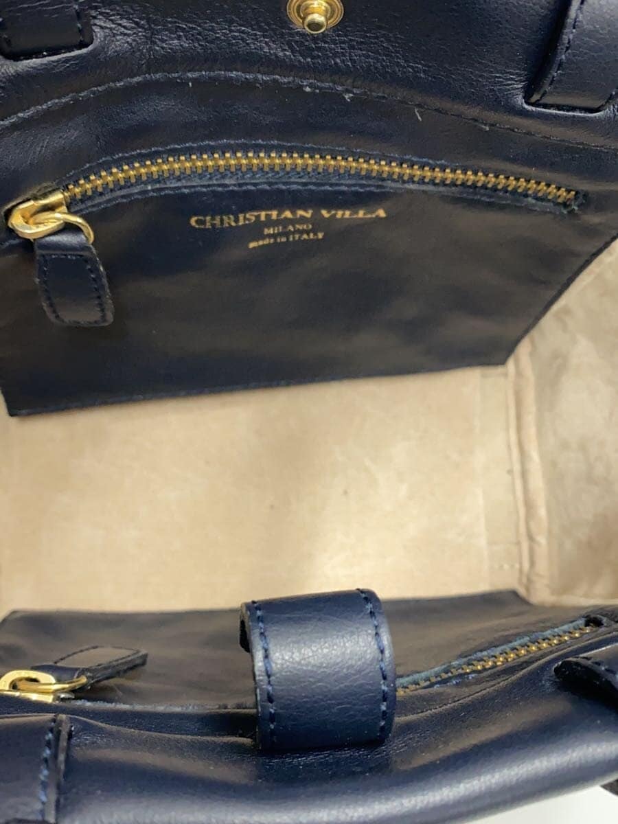 CHRISTIAN VILLA Handbag Velvet NVY 6