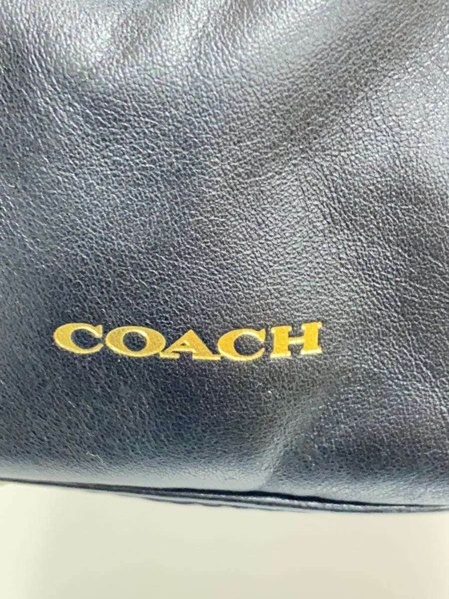 COACH handbag leather BLK 5
