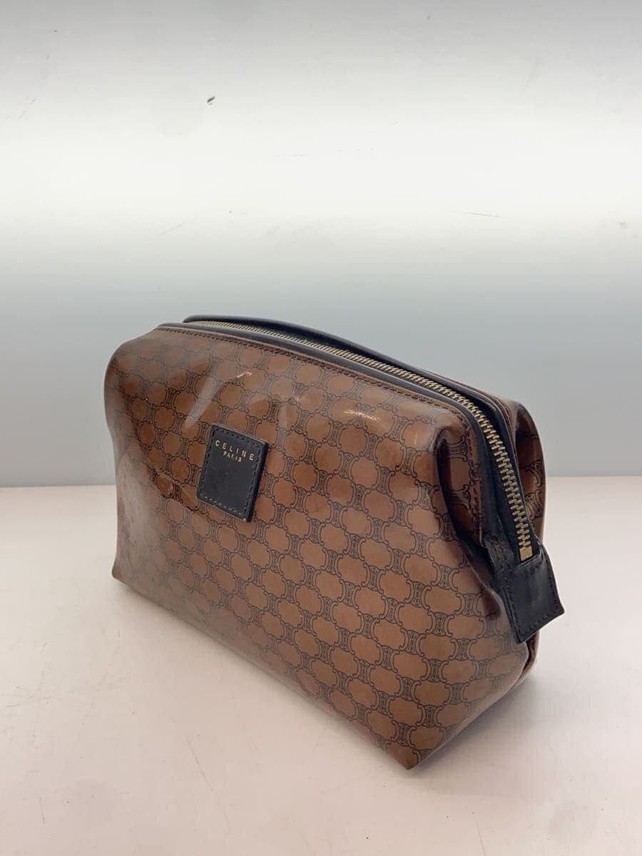 CELINE Pouch PVC BRW Allover Pattern 2