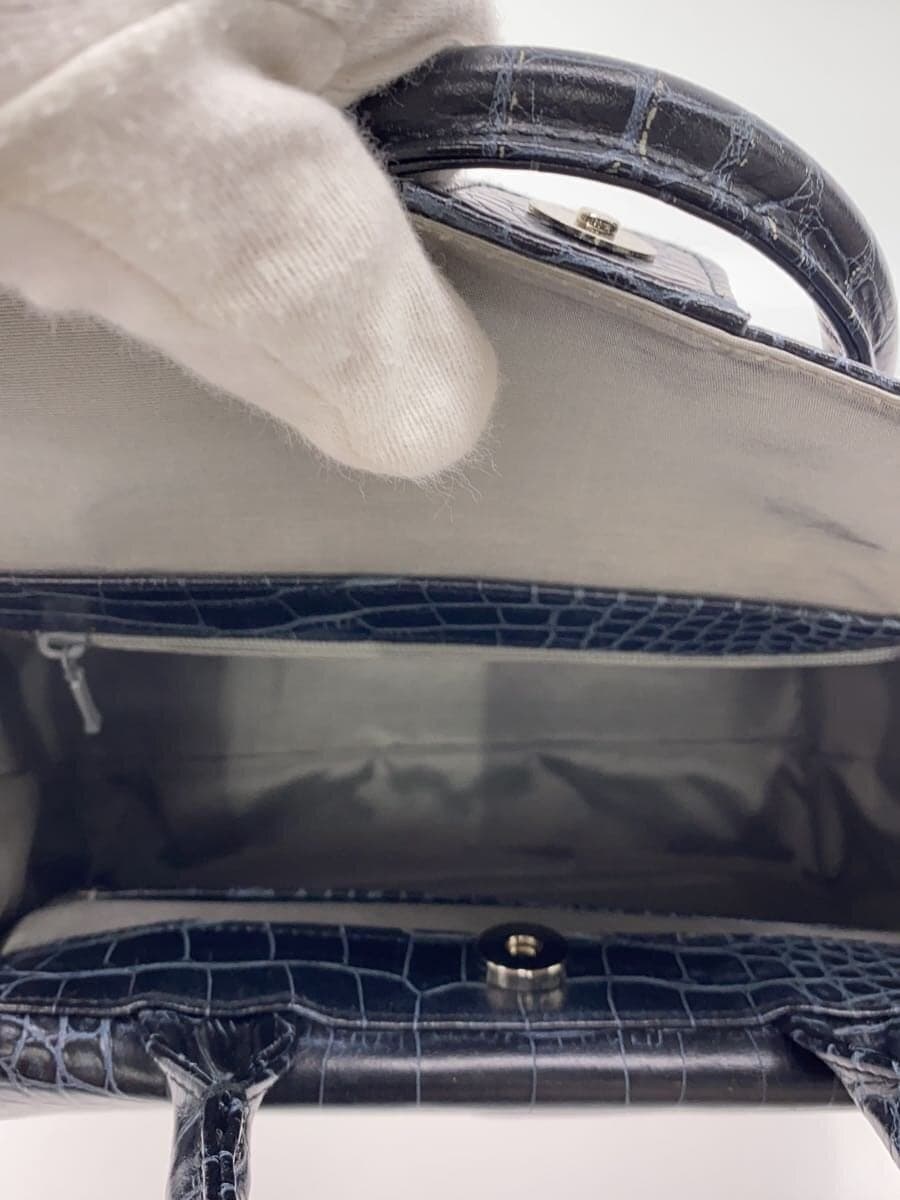 Madame Hiroko Handbag Shoulder2-Way BLK Embossed 6