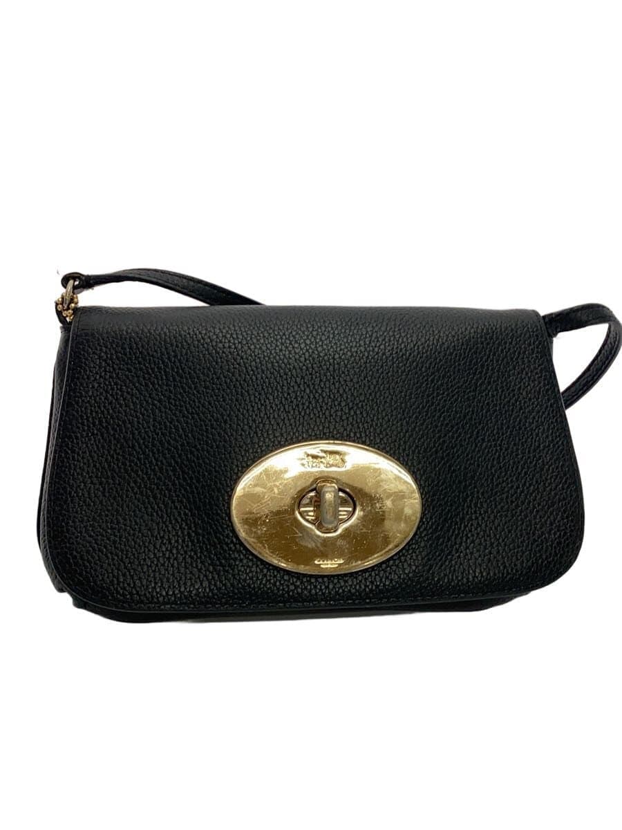 COACH Shoulder Bag Leather BLK