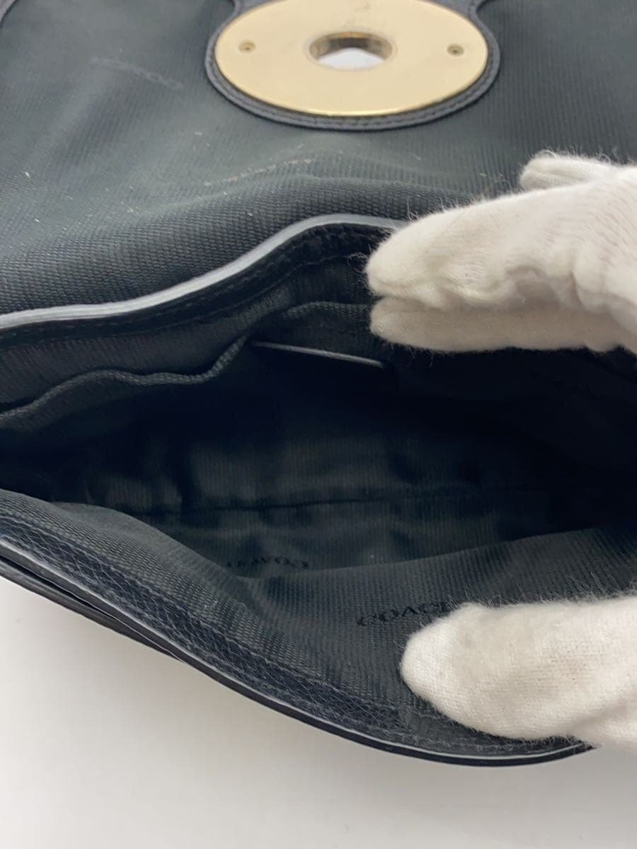 COACH Shoulder Bag Leather BLK 6