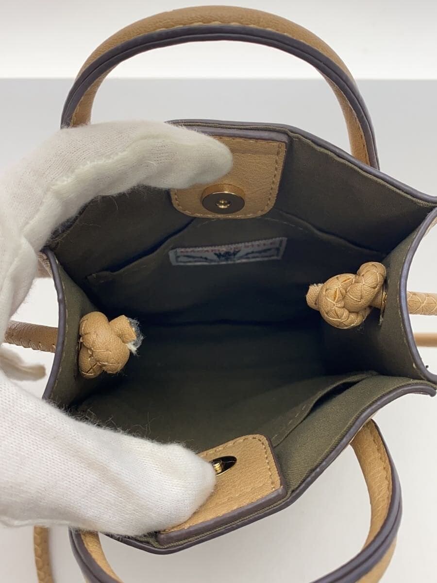 MACARONIC STYLE Shoulder Bag Faux Leather BEG 6