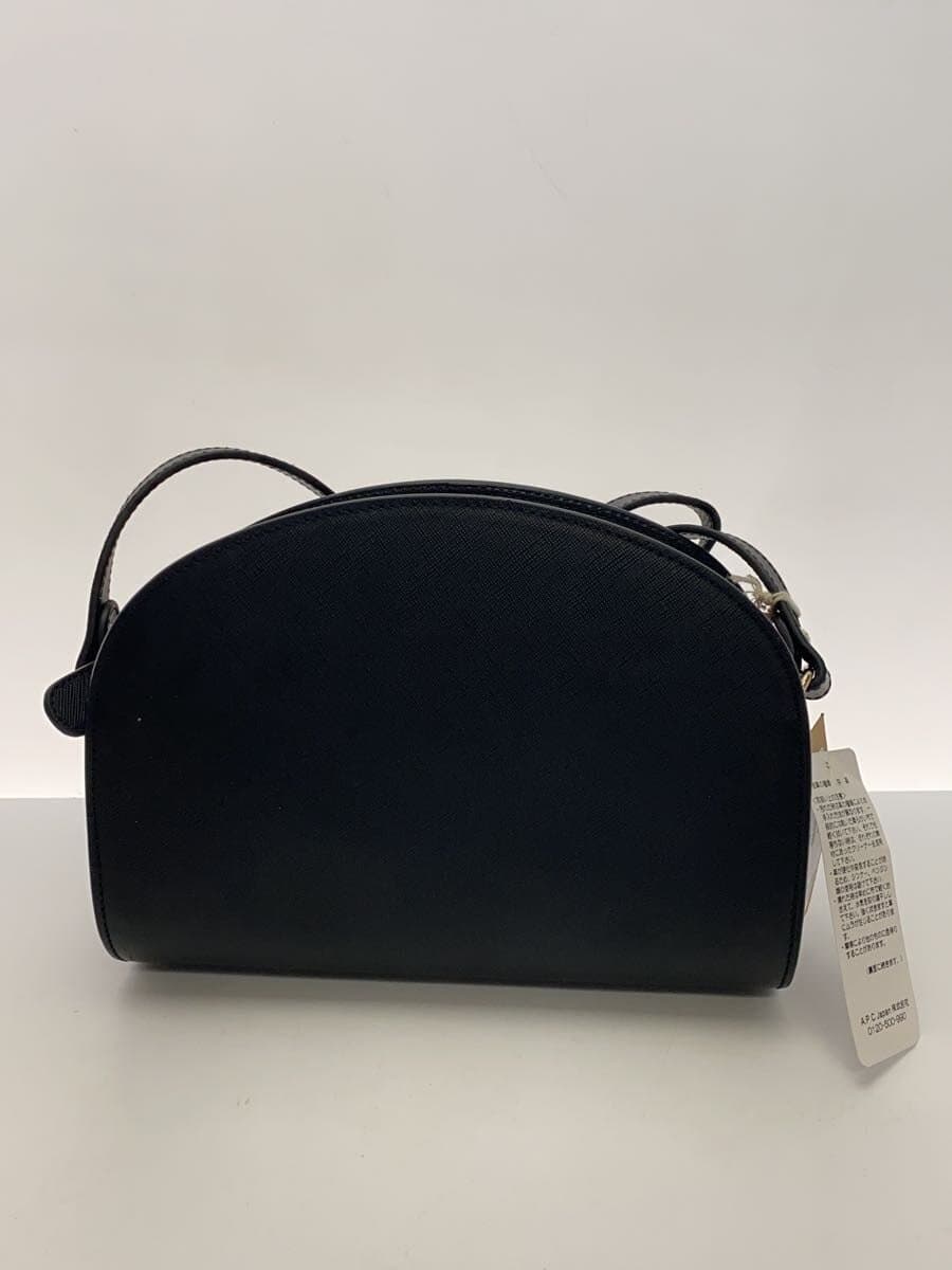 A.P.C.SAC DEMI LUNE Shoulder Bag Cowhide BLK Solid 3