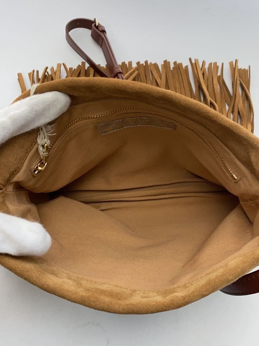 A.P.C. x CHARLOTTE CHESNAIS Shoulder Bag Suede CML Fringe 6