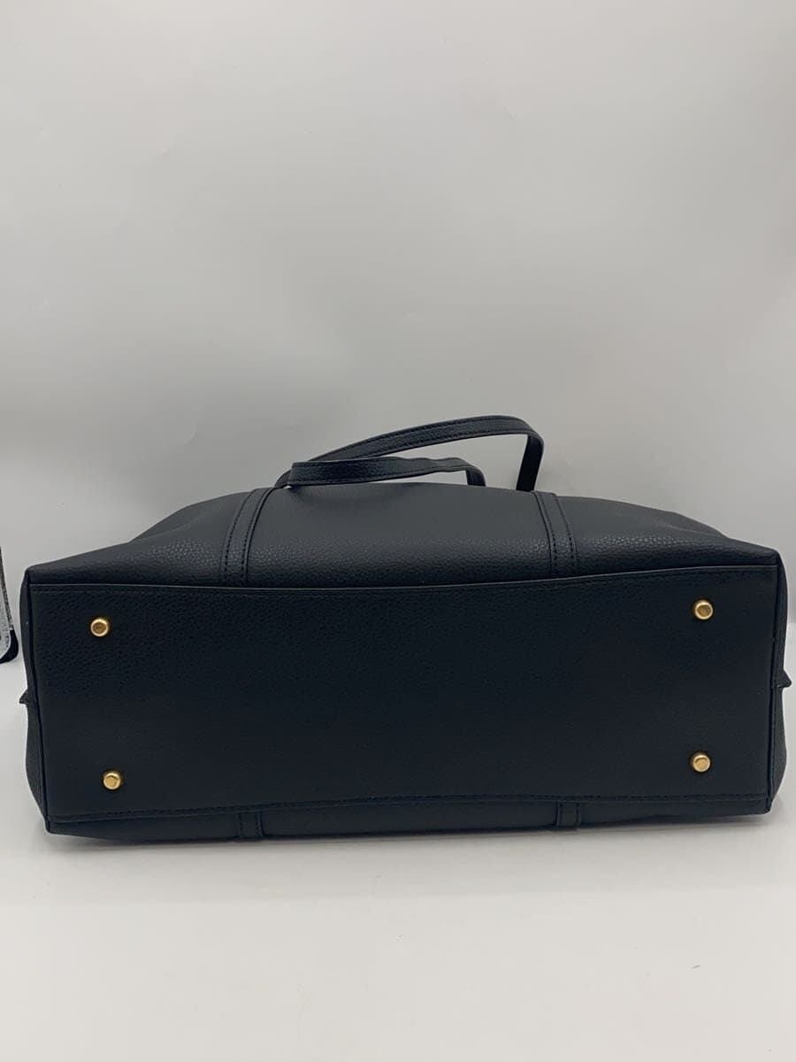 TORY BURCH Tote Bag Leather BLK 10010539 4