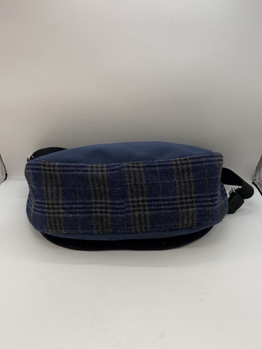 PHERROW’S Shoulder Bag Wool NVY Check 4