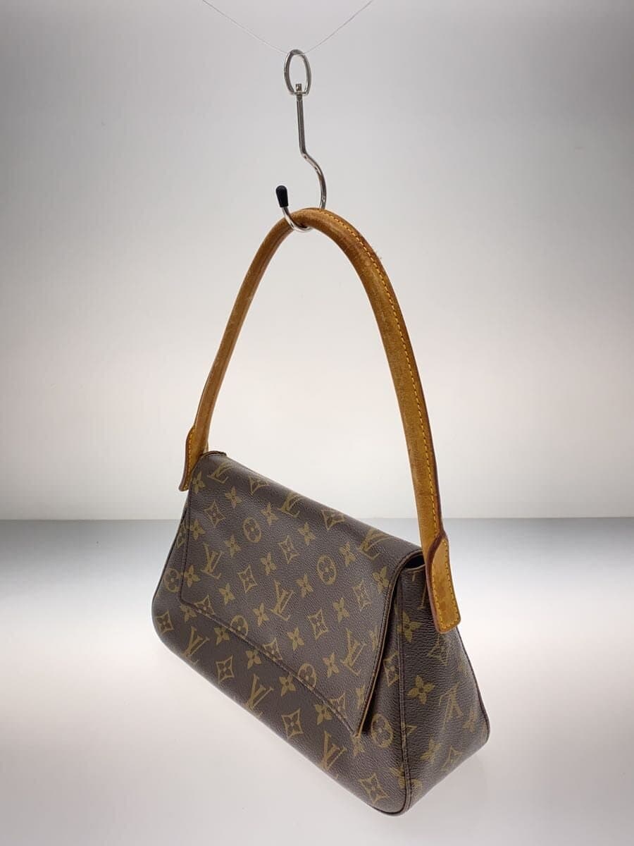 LOUIS VUITTON Mini Looping Monogram Canvas PVC BRW M51147 M51147 2