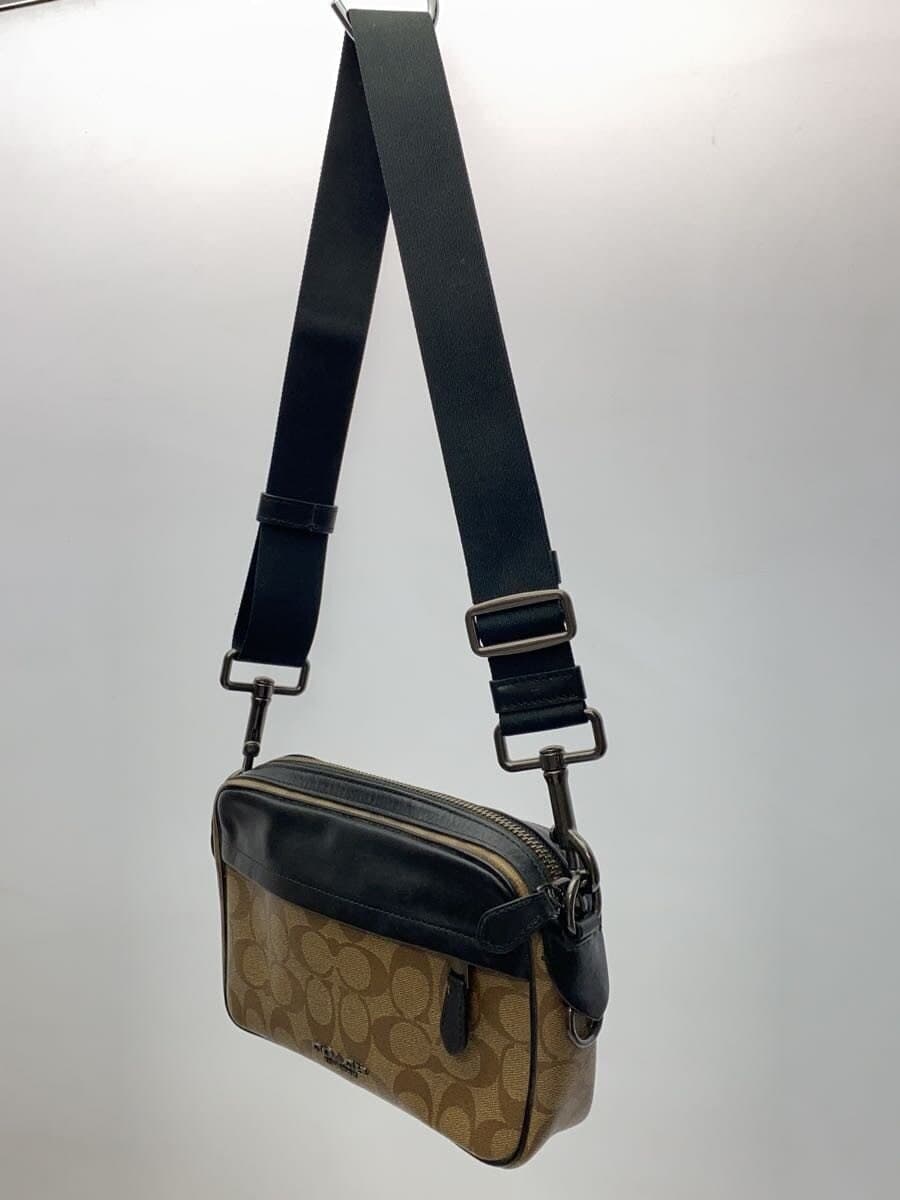 COACH Shoulder Bag Leather BRW Signature Pattern F50715 2