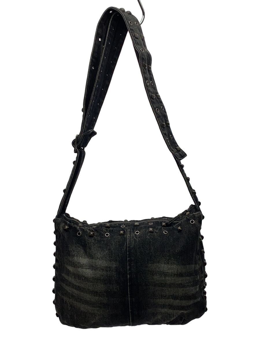 JADED LONDON Shoulder Bag Denim BLK Studs