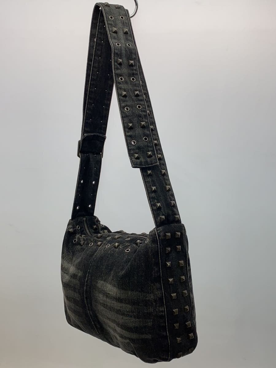 JADED LONDON Shoulder Bag Denim BLK Studs 2