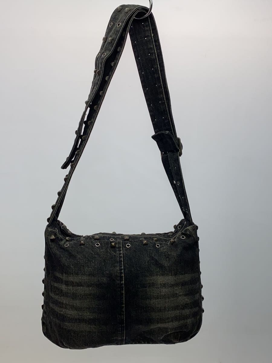 JADED LONDON Shoulder Bag Denim BLK Studs 3