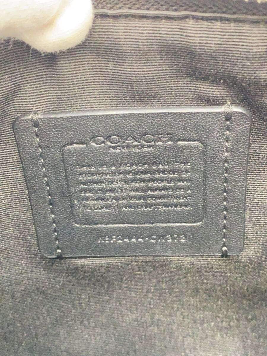 COACH Shoulder Bag Leather Black Signature Pattern CW373 5