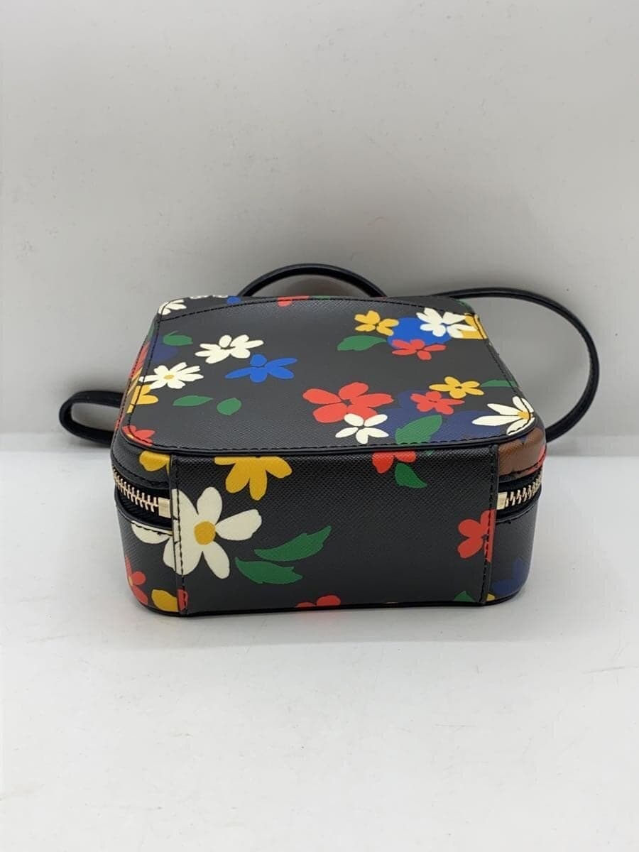 Kate Spade New York handbag shoulder 2WAY PVC BLK flower pattern WKR00305 4
