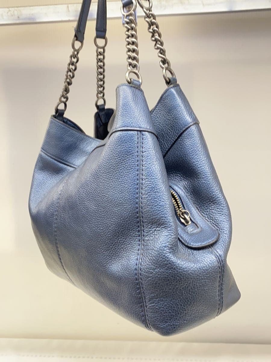 COACH bag leather blue F22209 2