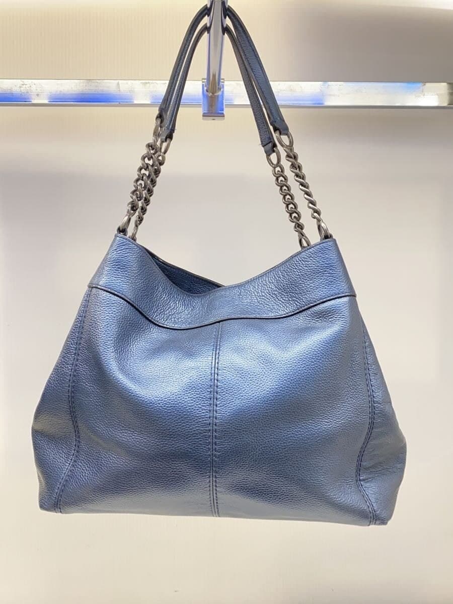 COACH bag leather blue F22209 3
