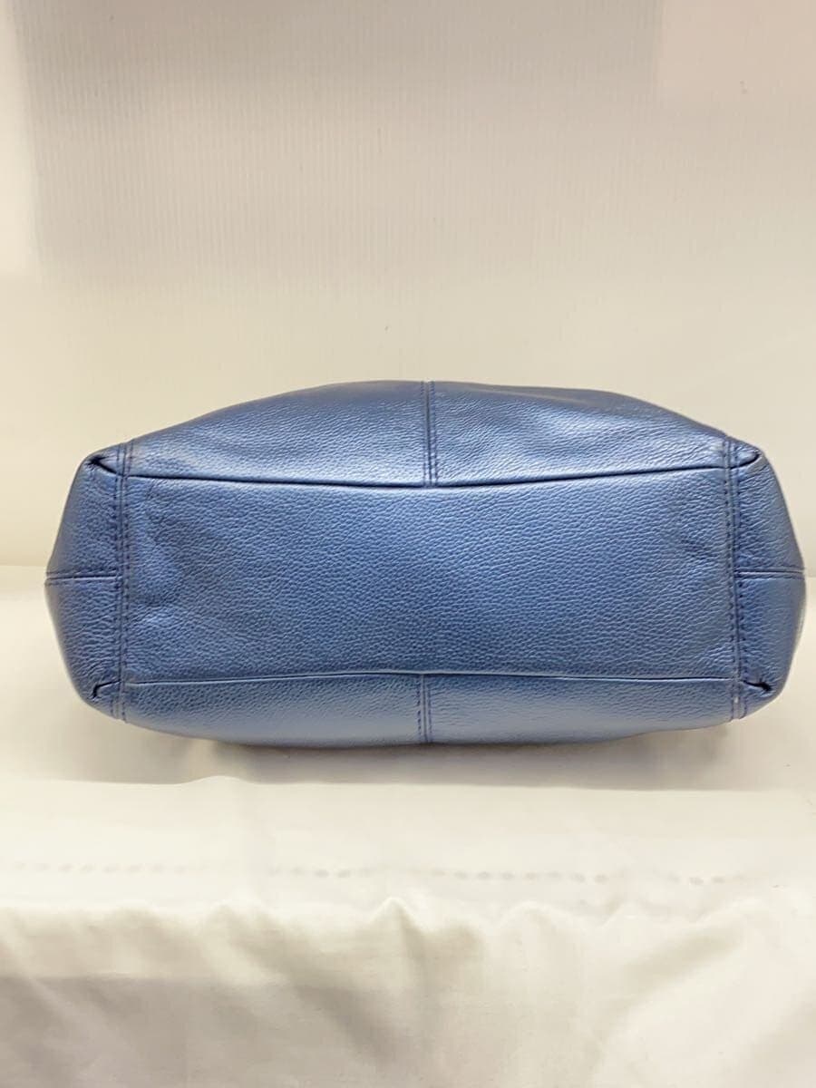 COACH bag leather blue F22209 4