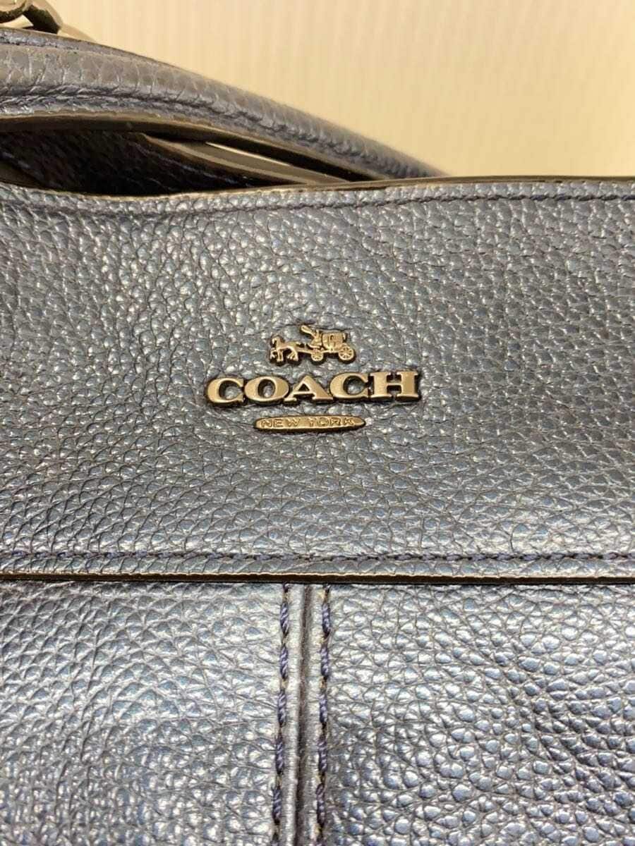 COACH bag leather blue F22209 5