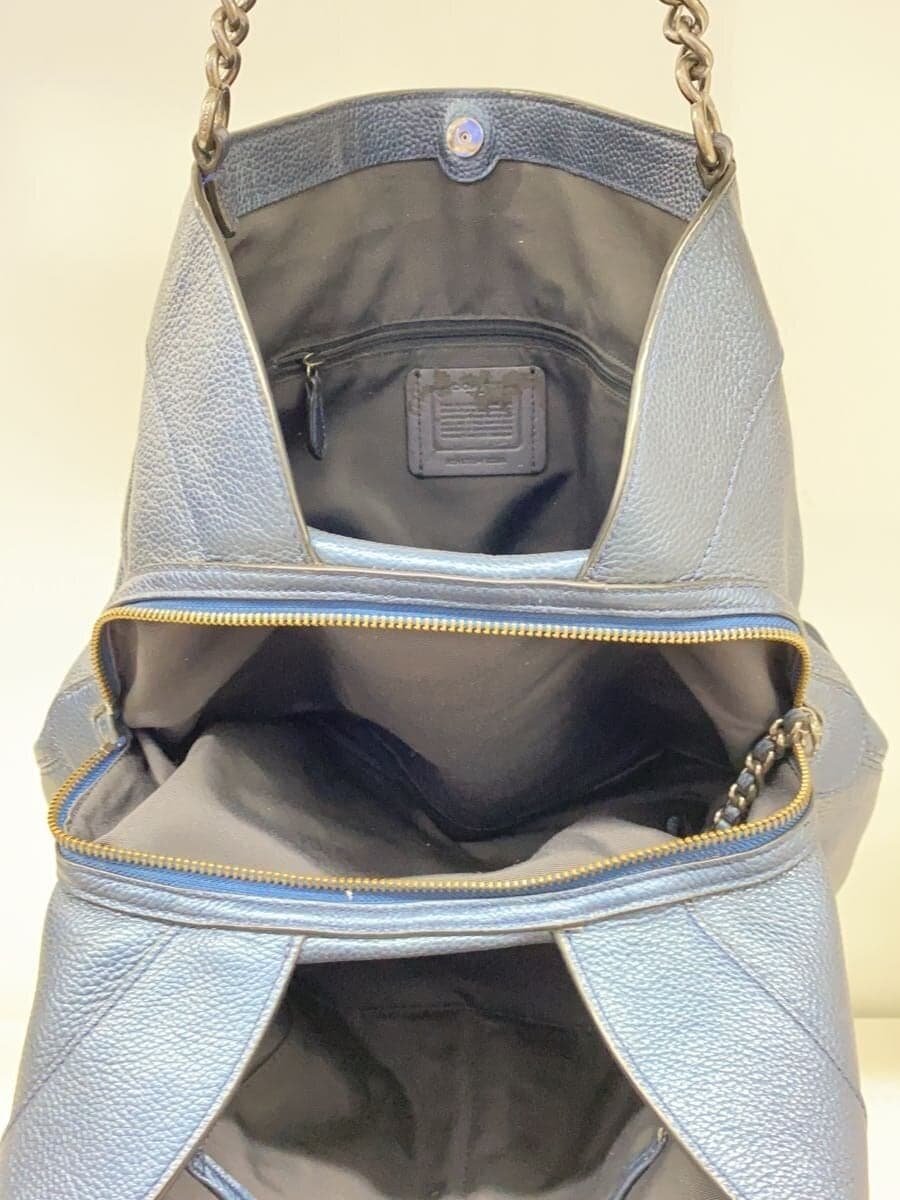 COACH bag leather blue F22209 6
