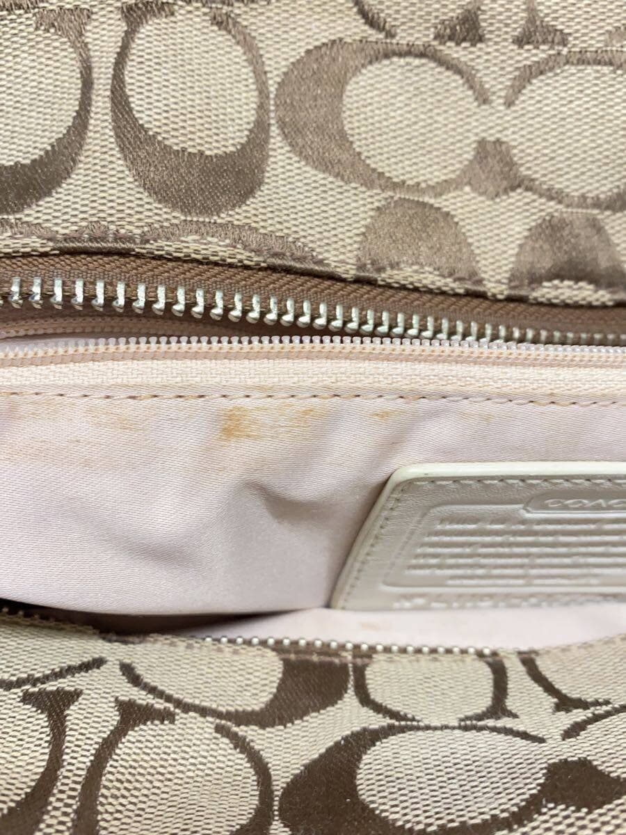 COACH East West Tote Bag_Gallery_Signature_Beige Canvas BRW Monogram F17726 7