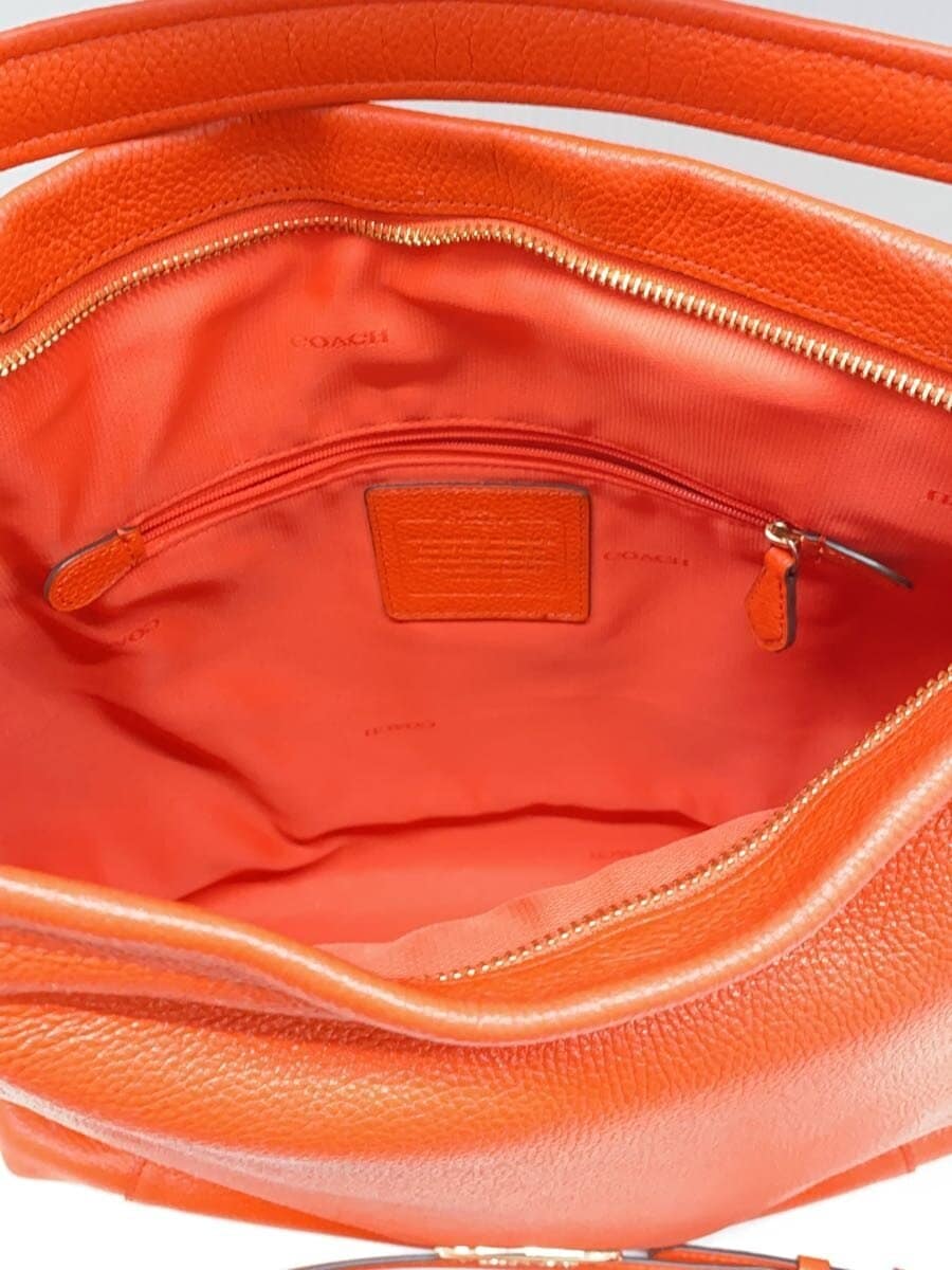 COACH shoulder bag leather ORN 34312 sticky condition exterior bottom dirt 6