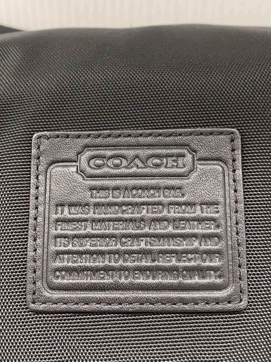 COACH Shoulder Bag Nylon Black Solid F70575 5