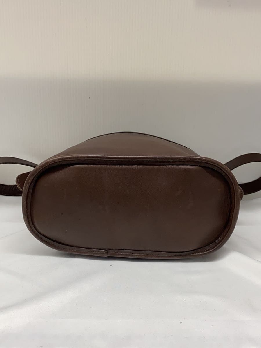 COACH Shoulder Bag Leather BRW Solid 4153 OLD COACH USA Made 4