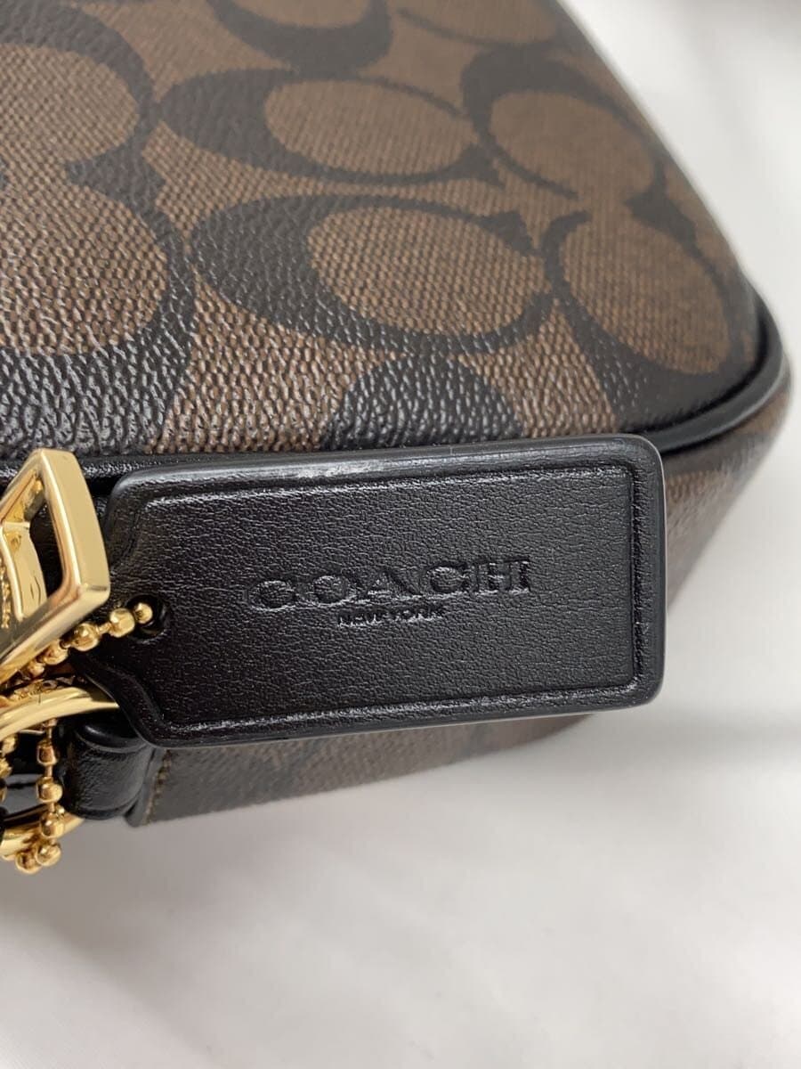 COACH Shoulder Bag Leather BRW All Over Pattern 9926 7