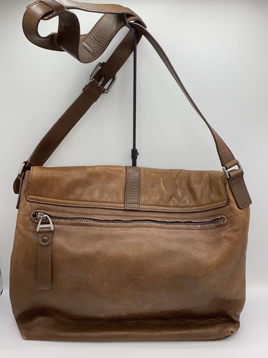 BALLY Shoulder Bag Leather BRW Solid 3