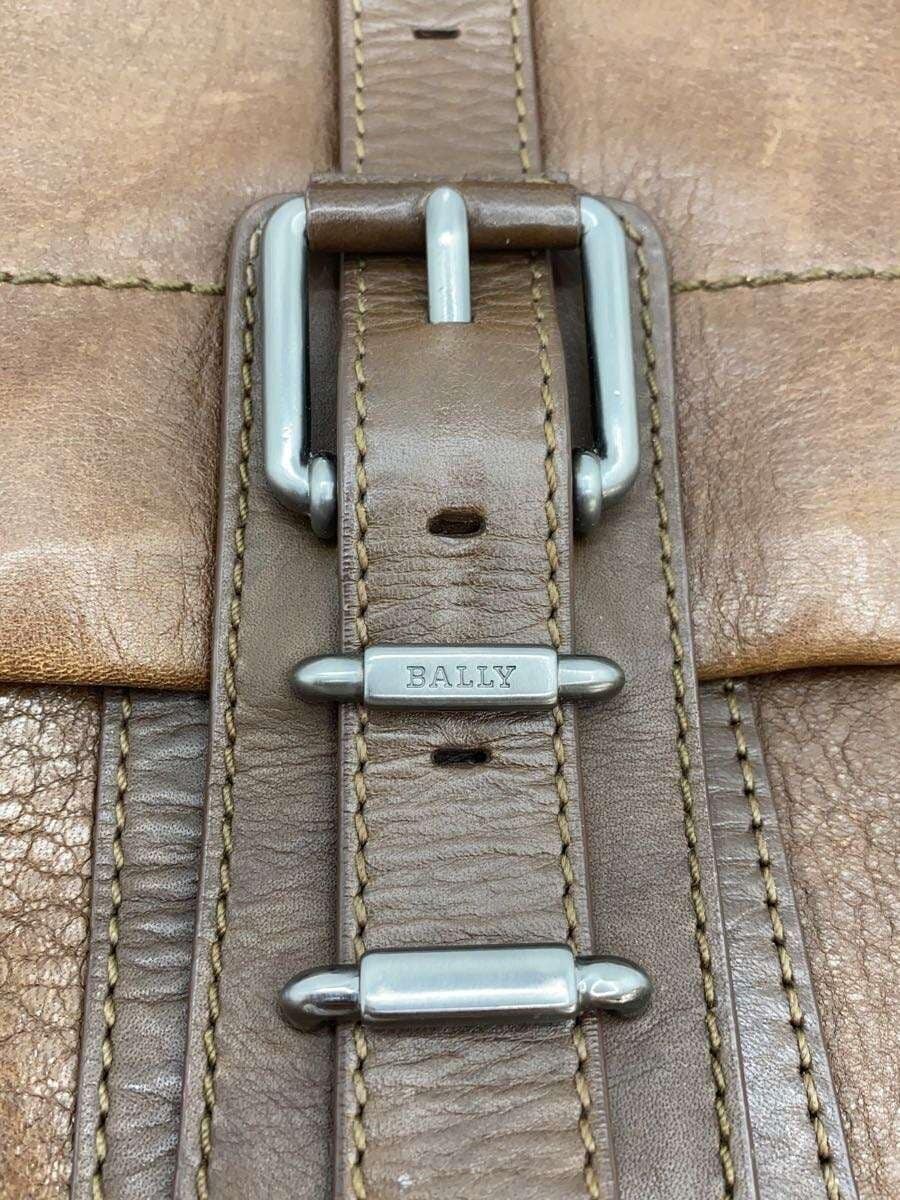 BALLY Shoulder Bag Leather BRW Solid 5