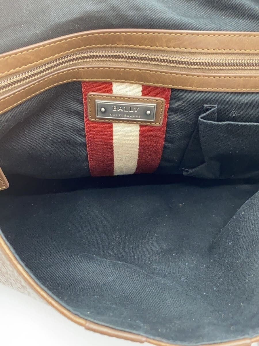 BALLY Shoulder Bag Leather BRW Solid 6