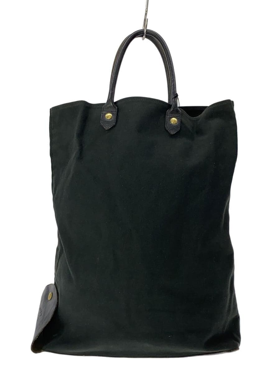 IL BISONTE Tote Bag Canvas BLK Plain