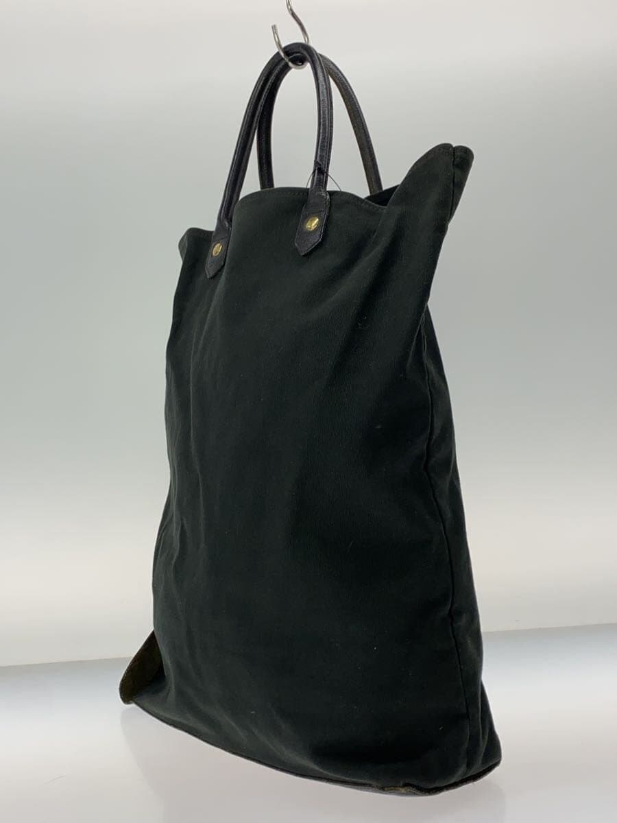 IL BISONTE Tote Bag Canvas BLK Plain 2