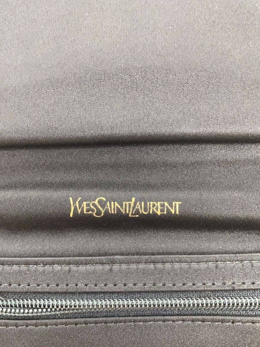 YVES SAINT LAURENT Shoulder Bag Velvet Black Solid 5