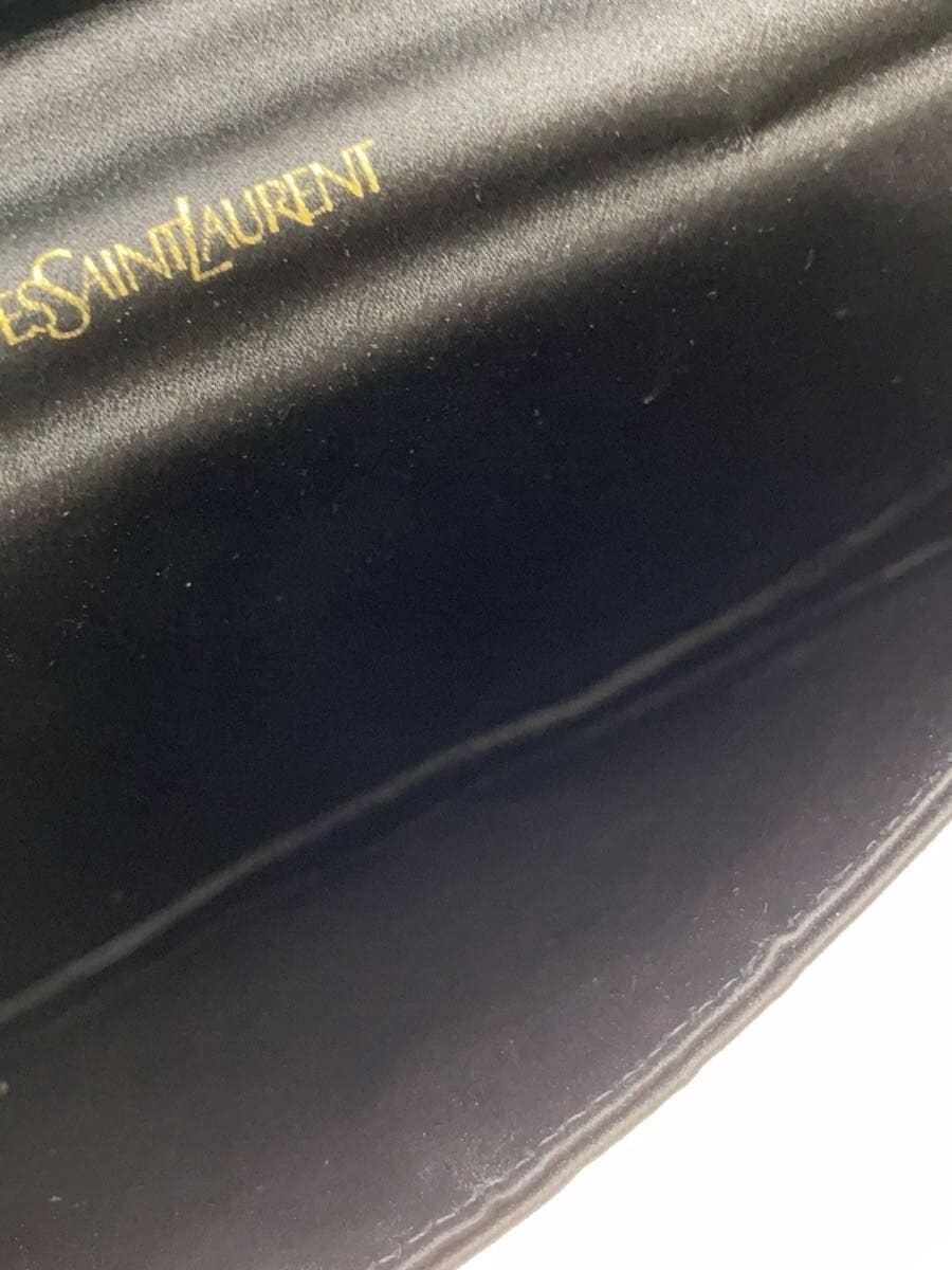 YVES SAINT LAURENT Shoulder Bag Velvet Black Solid 7