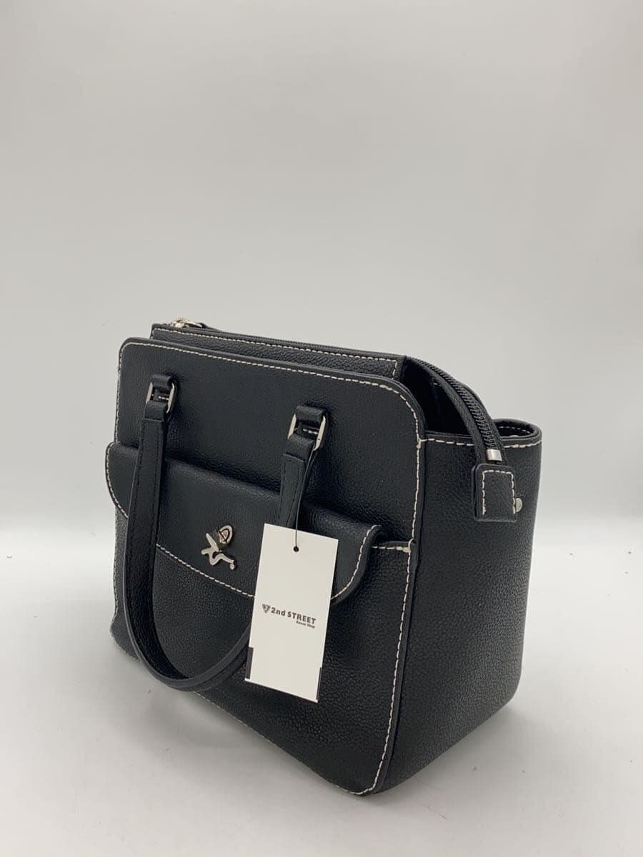 agnes b. Shoulder Bag Leather BLK 0AS04M-01 2