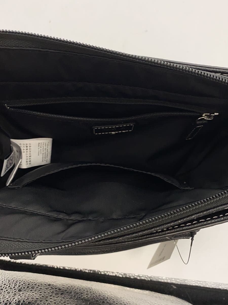 agnes b. Shoulder Bag Leather BLK 0AS04M-01 6