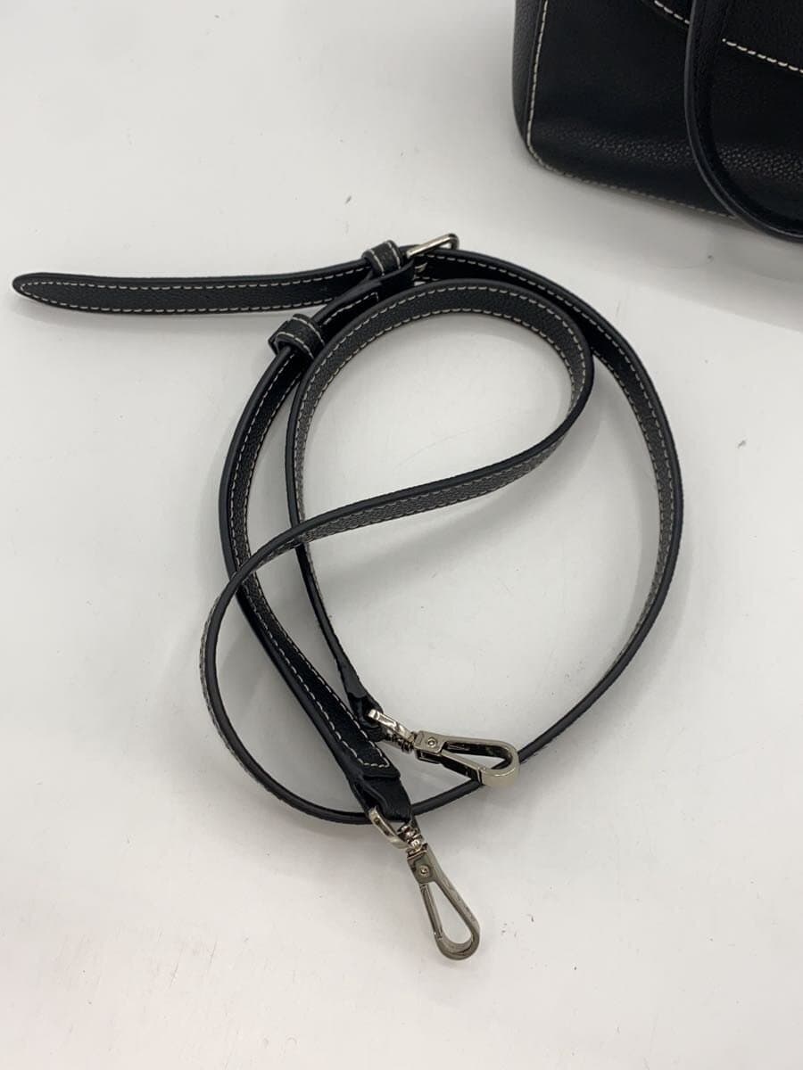 agnes b. Shoulder Bag Leather BLK 0AS04M-01 7