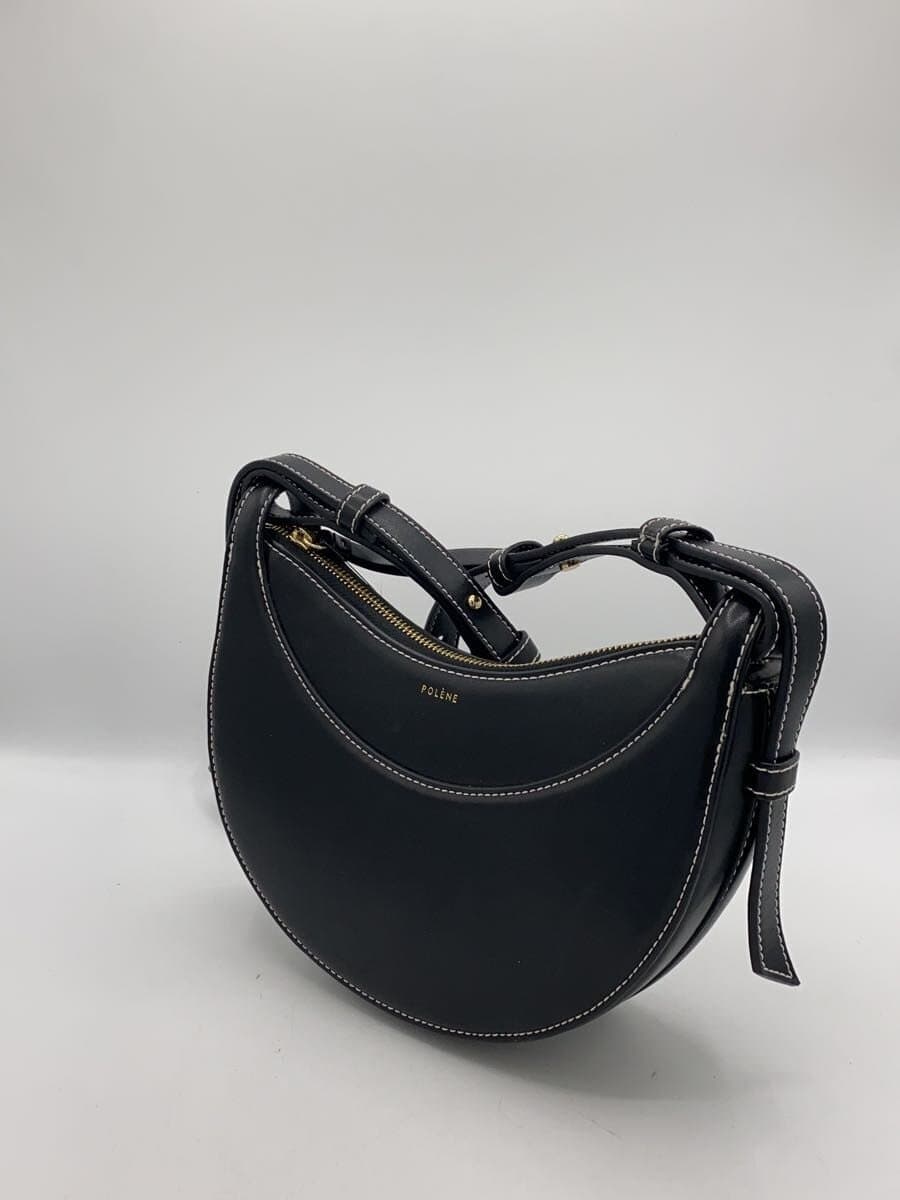 POLENE Shoulder Bag Leather BLK Solid 2