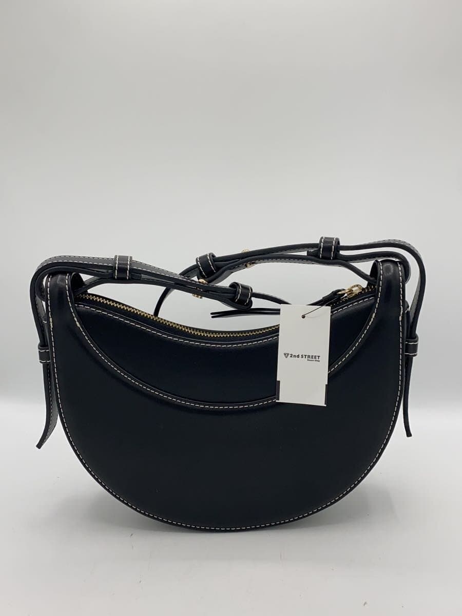 POLENE Shoulder Bag Leather BLK Solid 3
