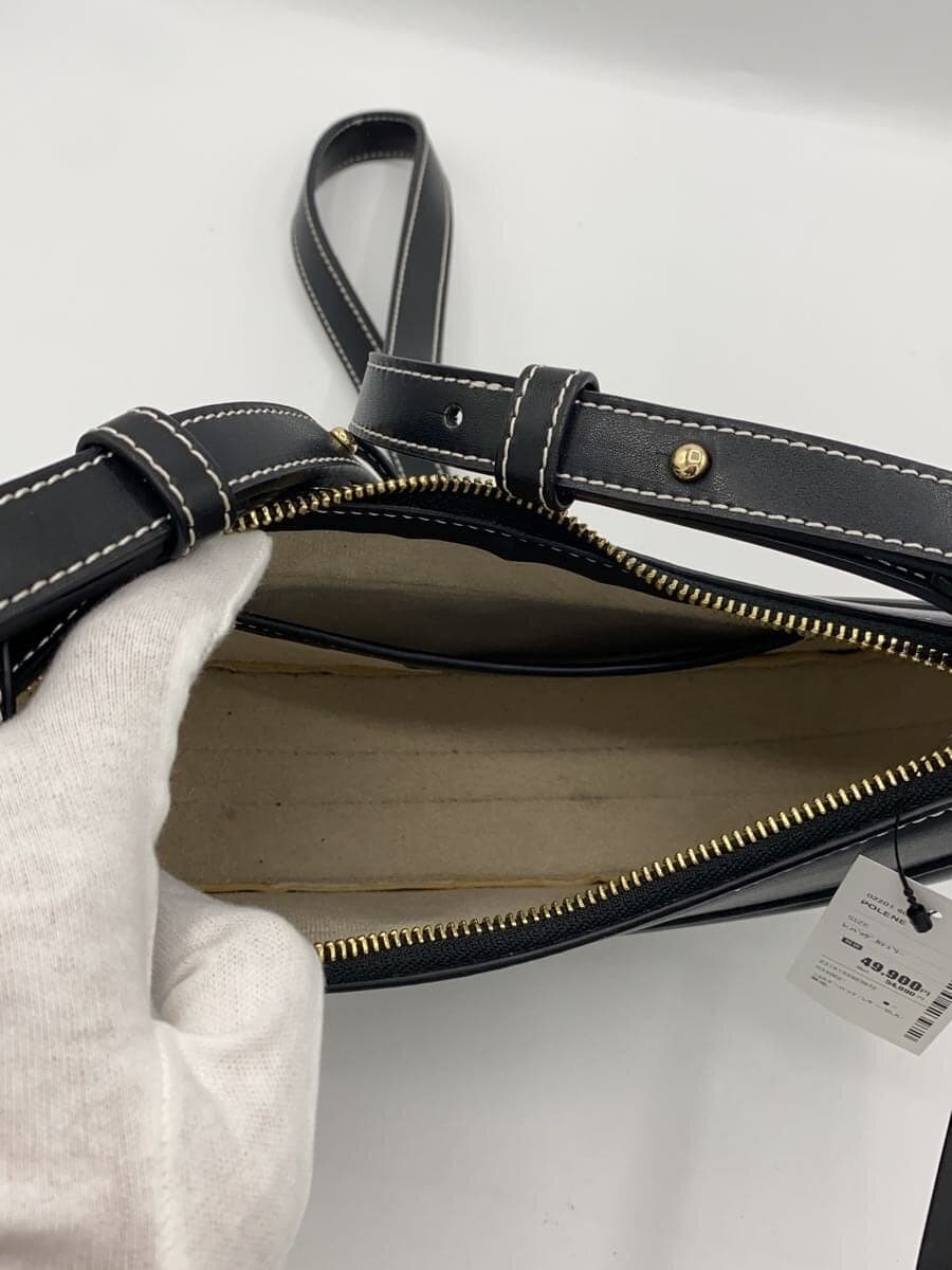 POLENE Shoulder Bag Leather BLK Solid 6
