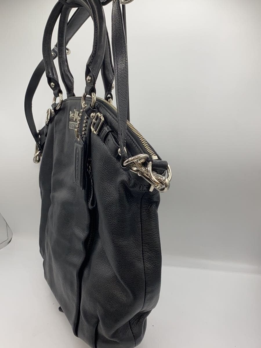 COACH Lindsey Satchel_Madison Leather BLK 2