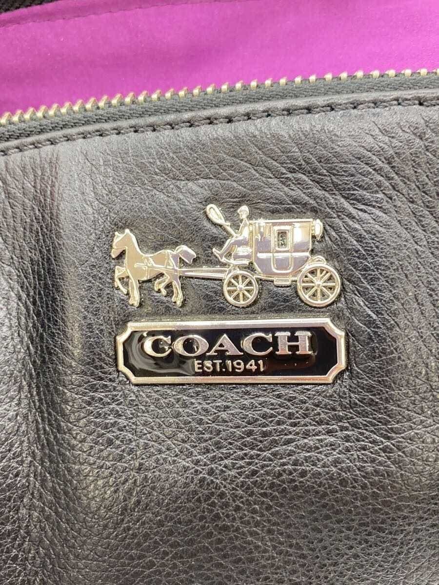 COACH Lindsey Satchel_Madison Leather BLK 6