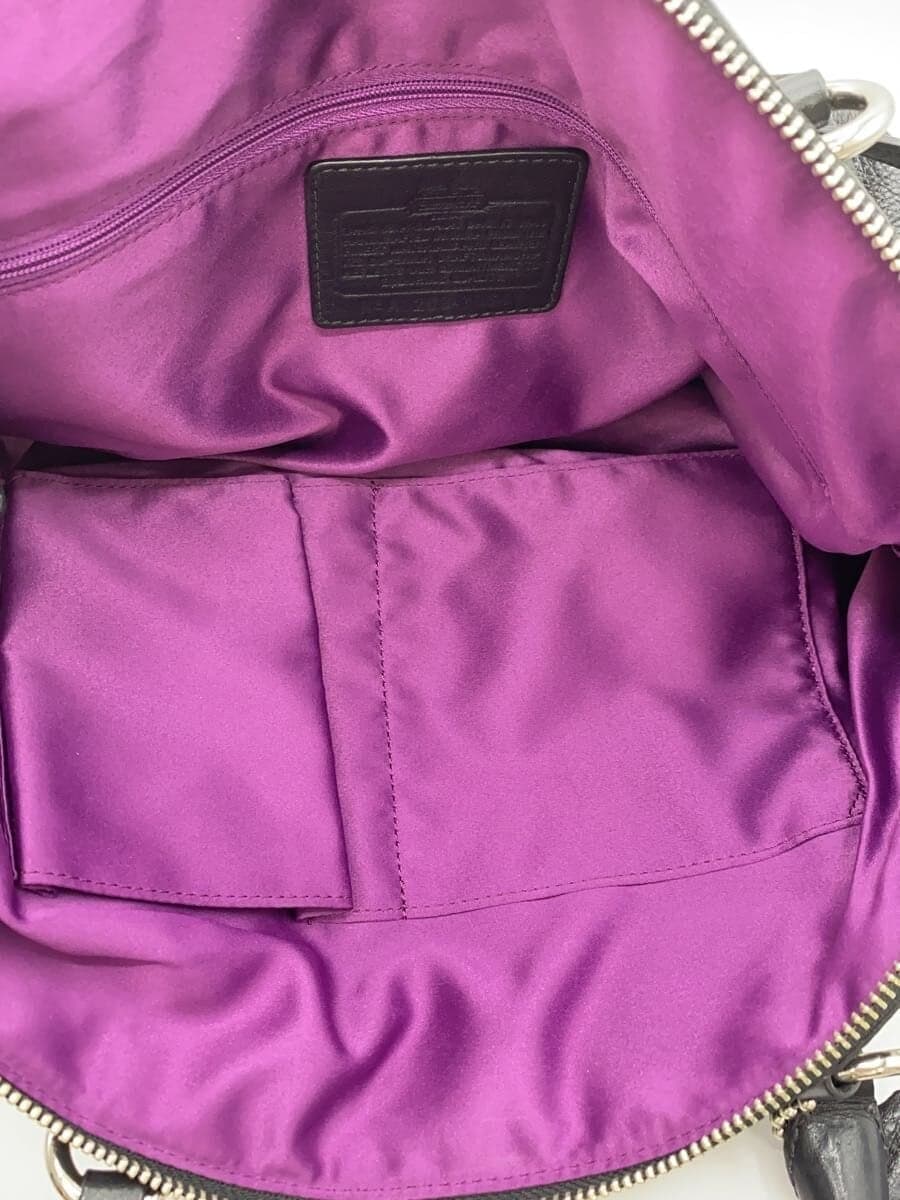 COACH Lindsey Satchel_Madison Leather BLK 8