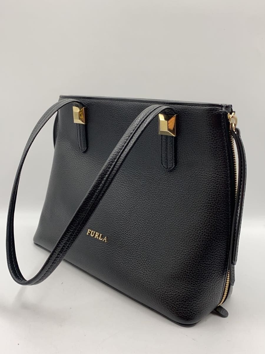 FURLA shoulder bag leather black 26737 2